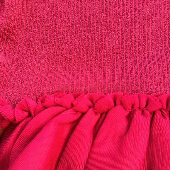 Old Navy Long-Sleeve Rib-Knit Metallic Bodysuit Tutu Dress | 6-12M - Picture 4 of 6